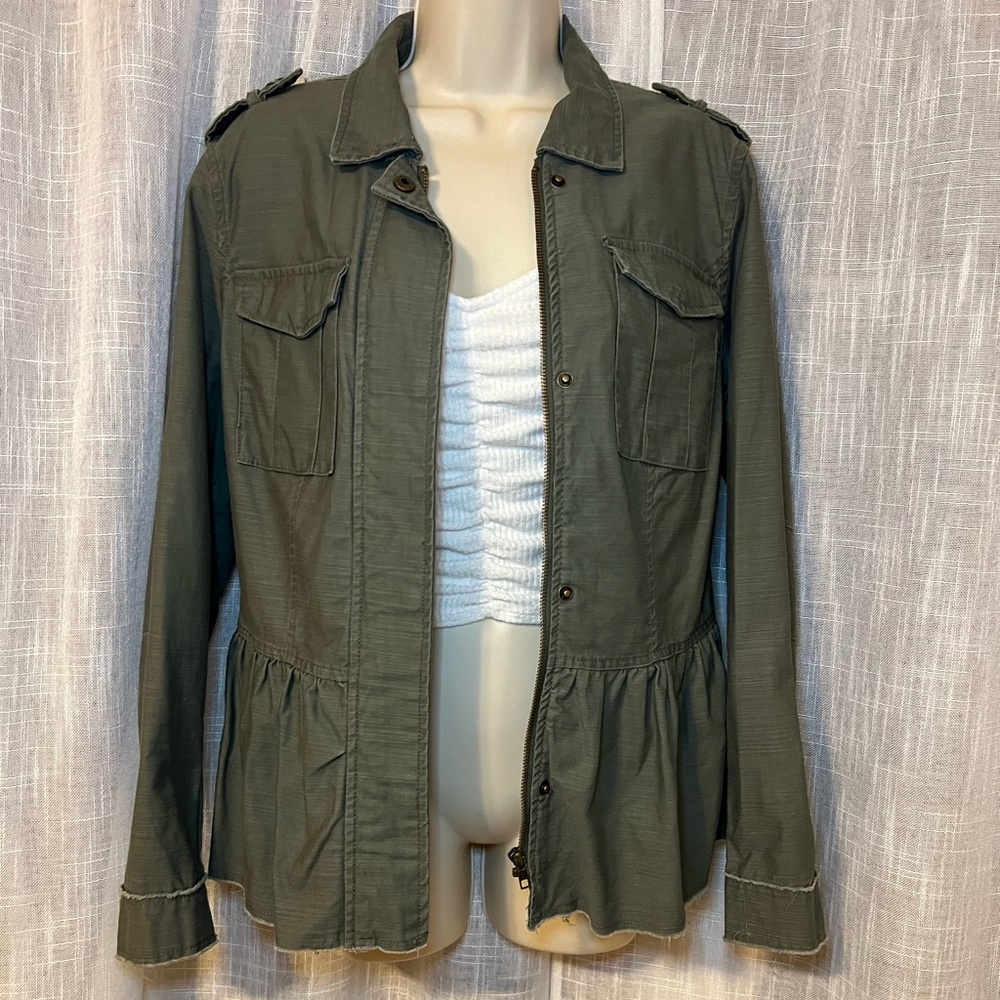 Boutique Green Cargo Jacket